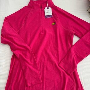 NWT Masters Pink Quarter-Zip Pullover